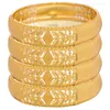 Bracelets 4 pièces/lot Dubai couleur or Bracelets pour femmes/fille moyen-orient arabe/Dubaï cuivre peut ouvrir Bracelets bijoux cadeaux maman