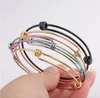 Bracelets New 30piece/lot 1.8mm Stainless Steel Wrist Bracelet Bangle Expandable Wire Bangle Wholesale 55mm 60mm 65mm