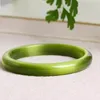 Bracelets en gros véritable vert naturel oeil de chat pierre bracelets chanceux pour les femmes cadeau frais Simple cristal Bracelet bijoux accessoires