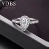 Necklace YDBS 1ctw 6.5 mm DF Water droplets engagement and wedding moissanite diamond ring pendant earring set platinum plated silver