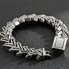 Chokers vintage oude zilveren kleur roestvrij staal man armband pols handbands accessoires voor mannen rocker chic stijl sieraden armband