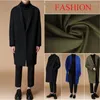 Men's Wool Arrival 2023 Winter Long Coat Men Parka Double Breasted Cashmere Pea Coats For Abrigo De Lana Hombre