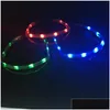 Décoration de fête 12 Pcs Mti Couleur Led Glow Lunettes Fun Central Light Up Spaceman Shades Masque Dj Club Ktv Rave Fournitures Drop Delivery Dhqf2