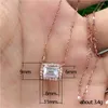 Pendentif Colliers 2023 Produits De Luxe Or Argent Couleur Rectangle Collier Pour Femmes Anniversaire Cadeau Bijoux En Gros X7464