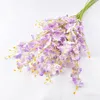 Dekorativa blommor 10 datorer Oncidium Artficial Flower Bunch Bouquet Flores Artificiales Fake El Decor Wedding Decoration Table