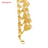 Bangle Apingxun New Design Bell Bracelet Top Quality Gold Color Shape Multiple Pendant Bracelet For Women Party Charm Jewelry Gifts