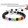 Kralen est aankomst 7 chakra's lava strengen bracelet elastische yoga touw natuursteen vulkanische kralen armbanden voor unisex veel geluk elep dhs5j