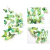 12pcs 3D Butterfly Wall Sticker PVC Simulation Stereoscopic Butterfly Mural Sticker Fridge Magnet Art Decal Kid Room Home Decor VT0446