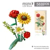 Block Bouquet Model Building Block Assembly Flower Home Decoration Chrysanthemum Rose Flower for Girls Gifts Kids Toy R230629
