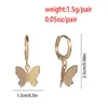 Boucles d'oreilles créoles mode personnalité sauvage géométrique femme papillon Simple tempérament petites dames cadeaux