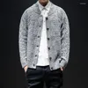 Men's Sweaters 2023 Fashion Korean Men Casual Sweater Brand For Wool Cardigan Mens Loose Jacket Buttons Geometric