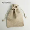 Anklets 50PCS Linen Packing Bag Jewelry Cosmetic Makeup Jute Drawstring Pouch Party Gift Storage Wrapping Sachet Custom Sack Print