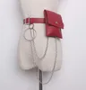 Waist Bags Women Bag Wallet PU Leather Female Belt Chain Fashion Fanny Pack Hip Bum Pouch Black