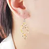 Hoop Earrings Women's 925 Sterling Silver Plating Color Gold Elegant Japanese And Korean Online Red Light Lu
