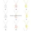 Anhänger Halsketten Mode Edelstahl Halskette für Frauen und Männer Az 26 alte englische Buchstaben Kreative Initiale Drop Delivery Jewelr Dhbow