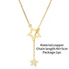 Chaînes Mignon Brillant Étoile Charme Ras Du Cou Colliers Strass Pendentif Pour Les Femmes Fête D'anniversaire Bijoux Cadeaux