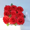 Fleurs décoratives 1 ensemble décoration de voiture de mariage Rose rose bleu blanc ruban romantique femmes célibataires fête poignée de porte en soie