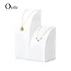 Boxes Oirlv White Microfiber Jewelry Display Set Jewelry Display Storage Stand Shop Cabinet Exhibit for Necklace Earrings Ring