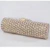 Evening Bags Golden Cylindrical Crystal Purse Luxury Clutch Prom purse Silver sparkly diamante banquet bag Bride Wedding Party SC484 230519
