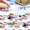 Dangle Lustre Bijoux De Luxe 925 Sterling Sier Plaqué Topaze Blanche Cz Daimond Femmes Mariage Pierres Précieuses Boucles D'oreilles Pour Les Amoureux Dhbmr