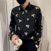 Camicie casual da uomo manica lunga coreana elastica senza rughe Top da uomo per uomo Abbigliamento Camisas Y Blusa