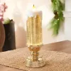 LED Water Candle Decorations Color Changing Electronic Rechargeable Waterproof LED with Glitter Candles Usb Charging Home Decorations