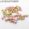 Perlen (wählen Sie zuerst die Größe) 6 mm/8 mm/10 mm/12 mm Pink/Grün/Braun (wie abgebildet), Acrylimitationsperlen für selbstgemachte Kinderhalsketten