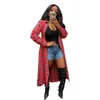 Damenjacken Vintage Plaid Print Lange Trenchcoat Frauen Revers Casual Lose Y2K Kleidung 2023 Frühling Herbst Boho Windjacke Shirts