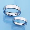 Ringen Saya merk hoog gepolijst zilver kleur wolfraam trouwringen voor koppels 4 mm en 6 mm breedte platte top comfort fit bandmaat 413