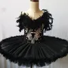 Dancewear White Black Tutu Ballet Feather Swan Lake Dress Women Child Girls Professional Ballet Tutu Ballerina Dress Kids Girls Dance Wear 230520