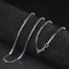 Halsband 2mm S925 Silver Ornament Thai Silver Hollow Double Box Chain Sweater Halsband Kvinna