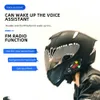 Car New Motorcycle Helmet Headset Bluetooth 5.3 FM Radio Wireless Headphone 6 Light Waterproof Voice Assistant Noice Reduction Earphone