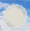 NouveautéSublimation Double Faces 10 pouces Vent Spinner blanc pendentif transfert de chaleur carillons éoliens décoration de noël Express