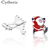 Papai Noel Cufflinks para homens Feliz Natal masculino Acessórios de abafas de moda masculina Presentes de Natal Novo chegada