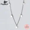 Necklaces TrustDavis Round Choker Necklace Link Chain Party Small Circle Charm For Women Fashion 925 Sterling Silver Jewelry Gift DA1555
