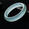 Bangles Genuine Natural Ice Color Jade Bangle Bracelet Charm Jewellery Fashion Accessories HandCarved Amulet Gifts for Women Her Men