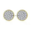 Stud Fashion Cubic Zirconia Mini Earrings For Women 6Mm Cz 18K Gold Plated Sterling Sier Jewelry Gift Drop Delivery Dhc3E