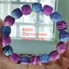 Bangle Natural Colorful Fluorite Quartz Clear Carved Beads Bracelet Jewelry Women 11x10mm Purple Fluorite Jewelry AAAAA