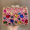 イブニングバッグXiyuan Luxury Wedding Party Clutch Bag Bride Crystal Silver Purple Diamond Handbag Women Handbags Purse 230519