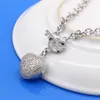 Chains S925 Sterling Silver Heart Lock Bracelet Inset Diamond Female Light Luxury High Sense Jewelry Tsend Girlfriend Lover Gift
