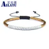 Bracelets Ailatu New Matte Snake Beads Macrame Bracelet for Cool Men Gift