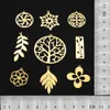 Charms 50 pcs/lot mélange conceptions en acier inoxydable fleur arbre Lotus bricolage pendentif breloques connecteur en gros bijoux fabrication de collier