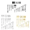 Noeud 20 pièces en acier inoxydable Huggie charnière boucles d'oreilles Kpop coréen cerceau boucles d'oreilles Kit femmes hommes mode bijoux M2 en gros