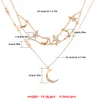 bijoux de créateur pour les femmes collier pendentif mode créatif pentagramme croissant de lune personnalité collier collierfemme perles de couleur collier fait main