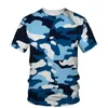 Męskie dresy Summer 3D Print Camuflag Set Suit Casual Tracksuit 2 -Place Oversed Sportswear Man Tshirt Shorts Stroje Ubrania 230520