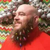 Adornos colgantes de barba navideña Decoración de Papá Noel Clip de campana para barba de Papá Noel Decoraciones para árboles de Navidad Pinza para el cabello 1011