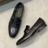 Kledingschoenen Mode Heren Bruiloft Kwaliteit Leer Casual Platte schoen Zakelijke formele loafers met doos