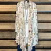 Damesblouses dames sjaal sjaal bloemenprint kimono vest top blouse strandkleding lichtgewicht 3d camisa oversized vintage elegant