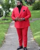Mäns kostymer Slim Fit Double Breasted Plus Size Groom Tuxedo Peaked Lapel 2 Piece Men Wedding Suit For Proms Formal Wear Blazer Jacket