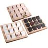 Boxes Bamboo Velvet 12 Grid Activity Earrings Eardrop Display Stand Earrings Organizer Jewelry Rack Jewelry Display Stand